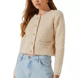 ASTR THE LABEL Myrtle Cropped Cardigan Size: XS